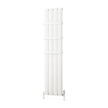 Eastbrook Malmesbury Aluminium Vertical Radiator 1800mm x 375mm - Matt White - 89.0148 - TAP 'N' SHOWER