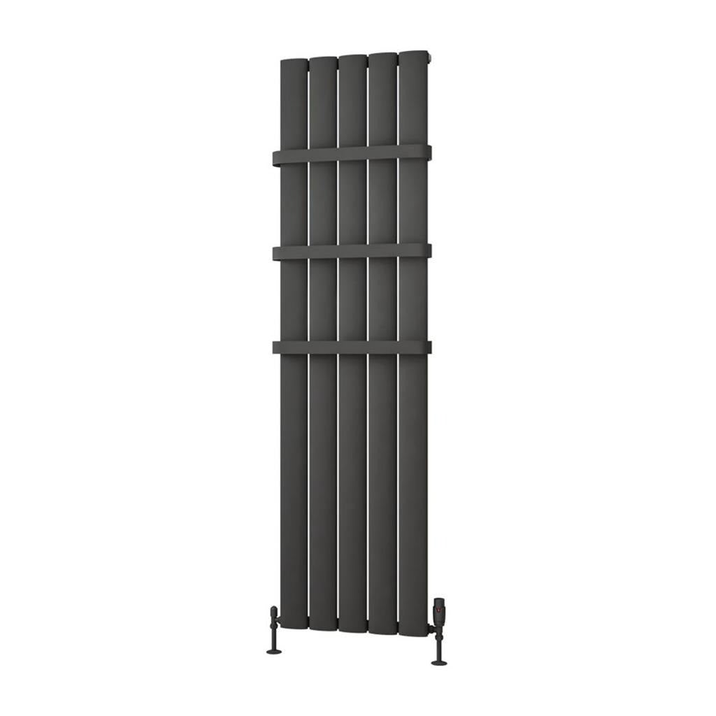 Eastbrook Malmesbury Aluminium Vertical Radiator 1800mm x 470mm - Matt Anthracite - 89.0151 - TAP 'N' SHOWER