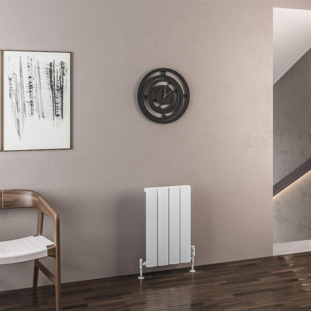 Eastbrook Malmesbury Aluminium Horizontal Radiator 600mm x 375mm - Matt White - 89.0152 - TAP 'N' SHOWER