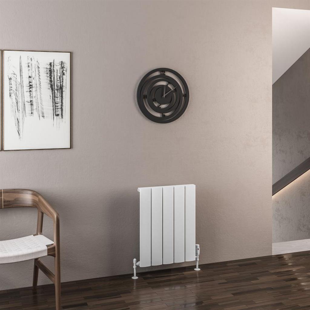 Eastbrook Malmesbury Aluminium Horizontal Radiator 600mm x 470mm - Matt White - 89.0154 - TAP 'N' SHOWER