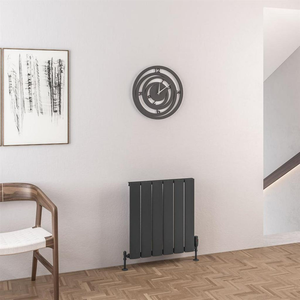 Eastbrook Malmesbury Aluminium Horizontal Radiator 600mm x 565mm - Matt Anthracite - 89.0157 - TAP 'N' SHOWER