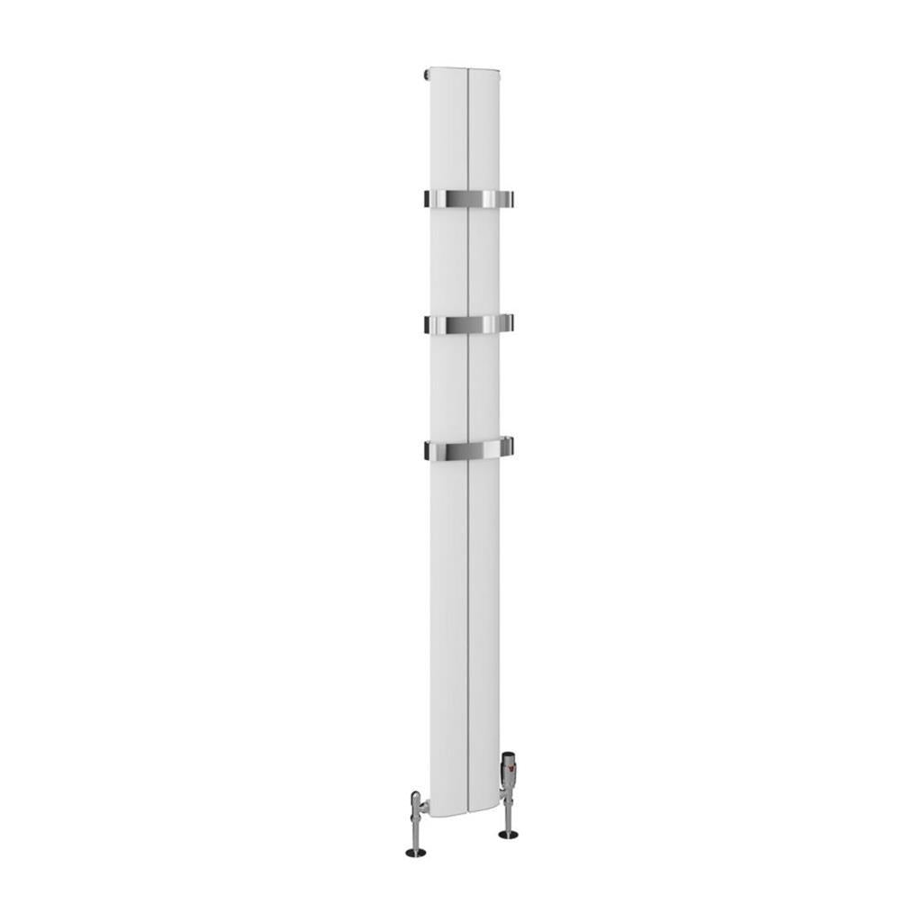 Eastbrook Preston Aluminium Vertical Radiator 1800mm x 185mm - Matt White - 89.0161 - TAP 'N' SHOWER