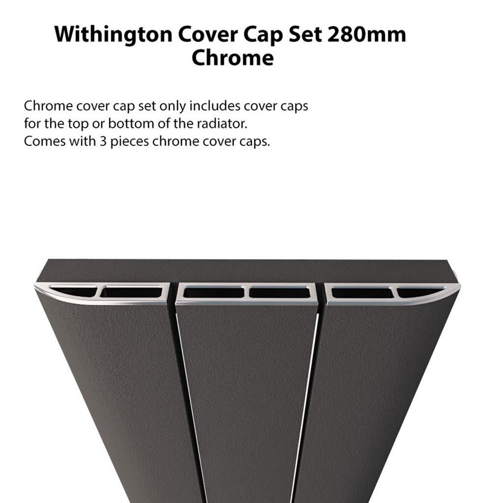 Eastbrook Withington Top/Bottom Cover Cap Set 280mm - Chrome - 89.0168 - TAP 'N' SHOWER