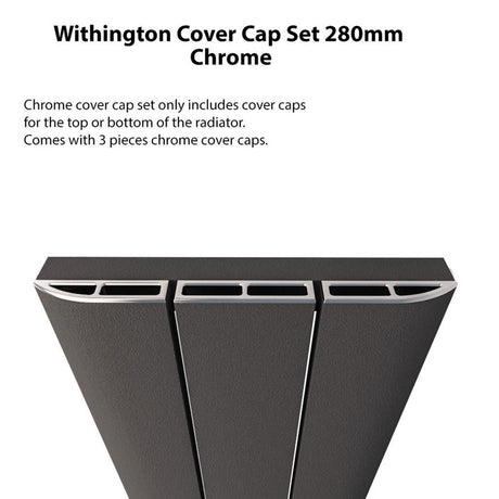 Eastbrook Withington Top/Bottom Cover Cap Set 280mm - Chrome - 89.0168 - TAP 'N' SHOWER