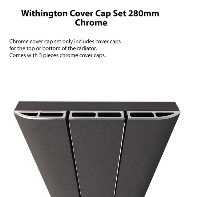 Eastbrook Withington Top/Bottom Cover Cap Set 280mm - Chrome - 89.0168 - TAP 'N' SHOWER
