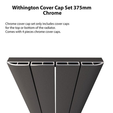 Eastbrook Withington Top/Bottom Cover Cap Set 375mm - Chrome 89.0169 - TAP 'N' SHOWER