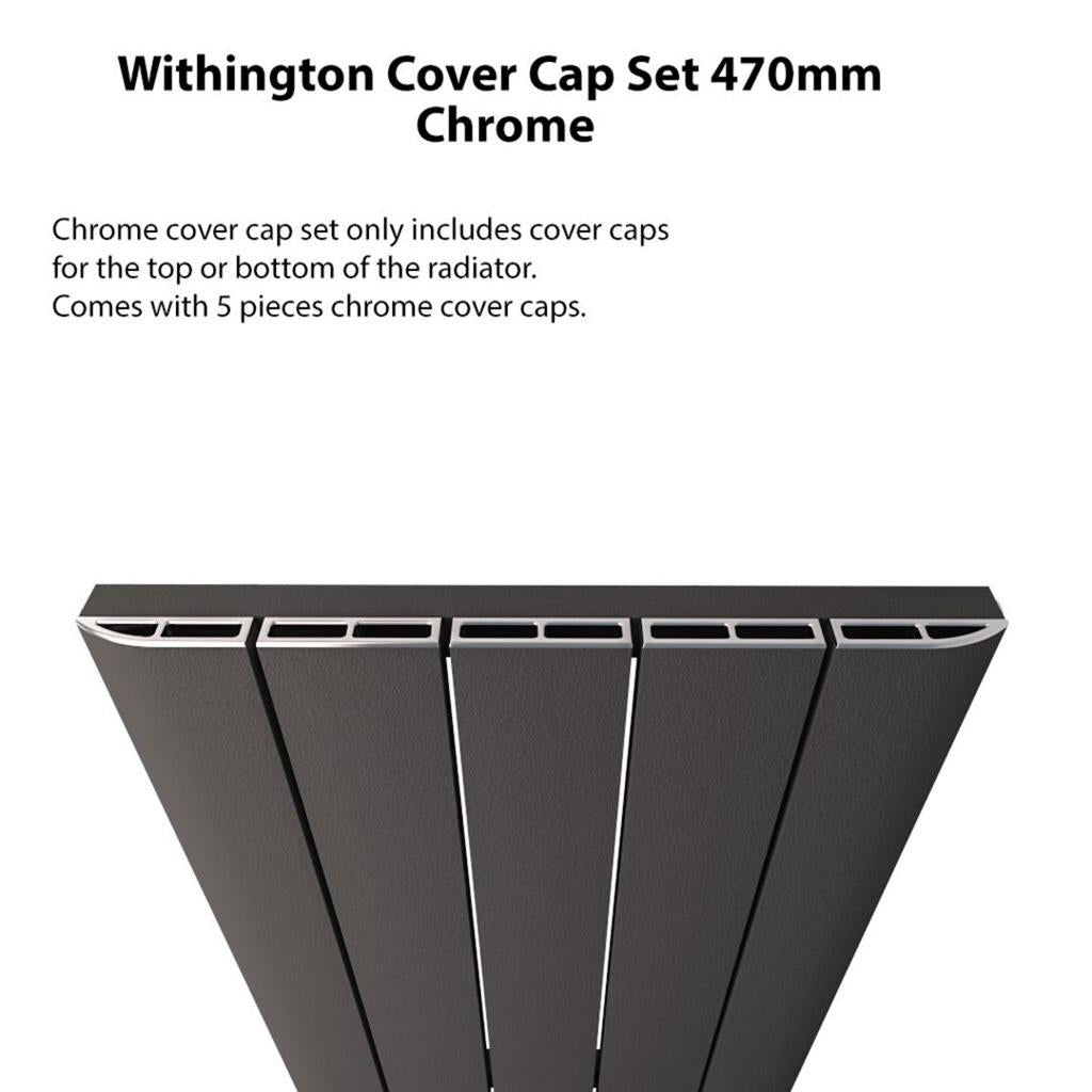 Eastbrook Withington Top/Bottom Cover Cap Set 470mm - Chrome - 89.0170 - TAP 'N' SHOWER