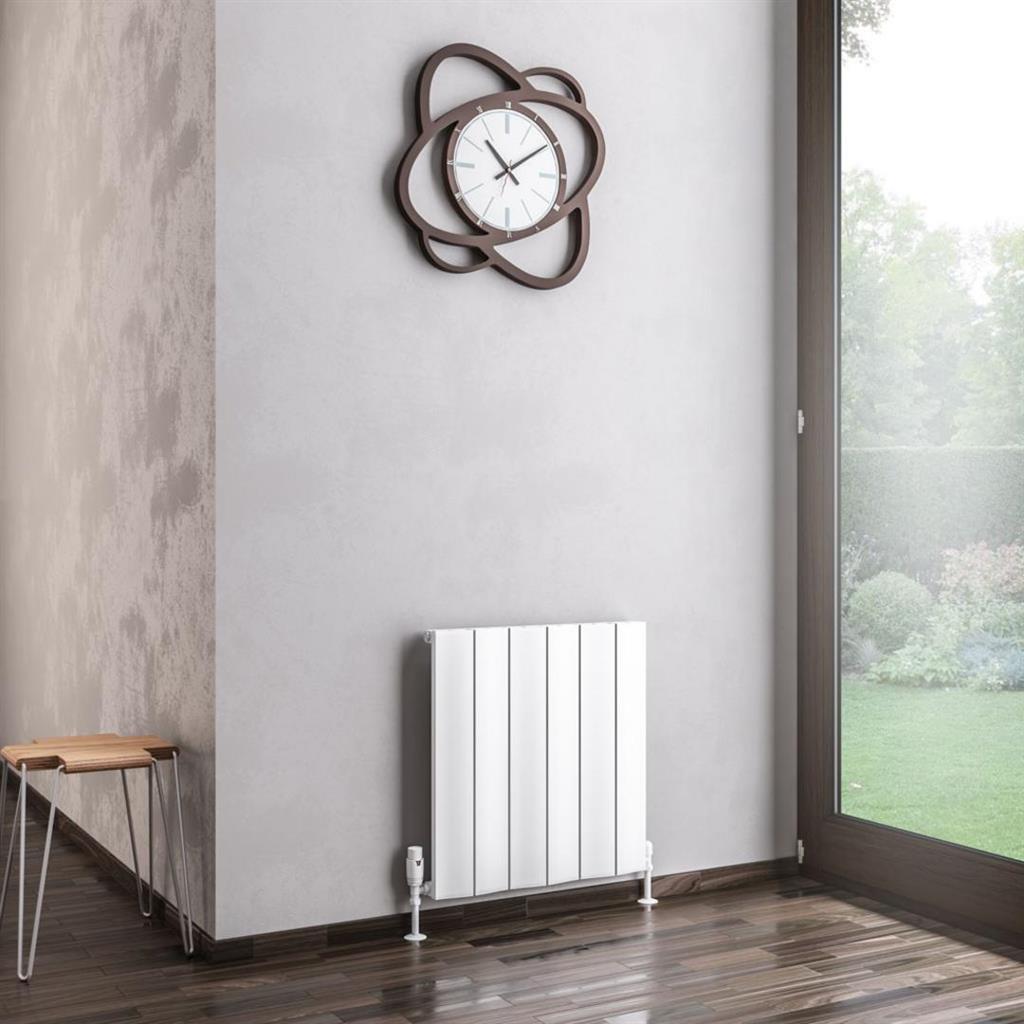 Eastbrook Fairford Aluminium Horizontal Radiator 600mm x 565mm - Matt White - 89.0218 - TAP 'N' SHOWER