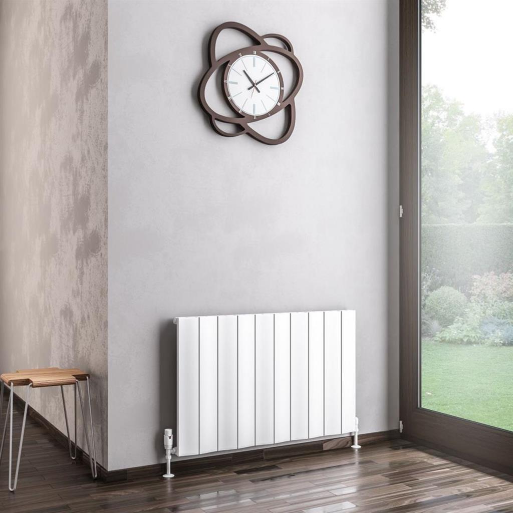 Eastbrook Fairford Aluminium Horizontal Radiator 600mm x 945mm - Matt White - 89.0219 - TAP 'N' SHOWER