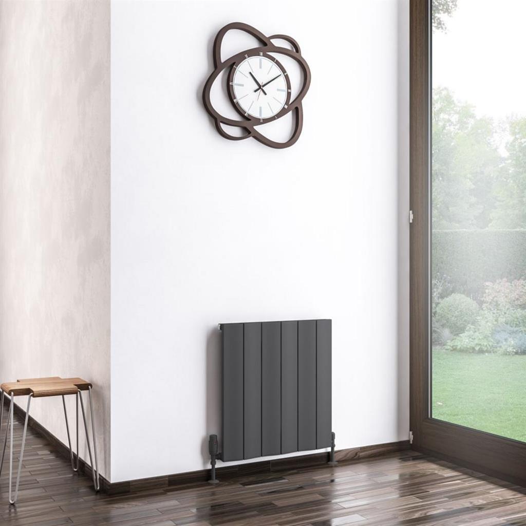 Eastbrook Fairford Aluminium Horizontal Radiator 600mm x 565mm - Matt Anthracite - 89.0224 - TAP 'N' SHOWER