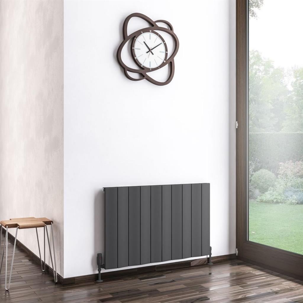 Eastbrook Fairford Aluminium Horizontal Radiator 600mm x 945mm - Matt Anthracite - 89.0225 - TAP 'N' SHOWER
