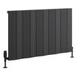 Eastbrook Fairford Aluminium Horizontal Radiator 600mm x 945mm - Matt Anthracite - 89.0225 - TAP 'N' SHOWER