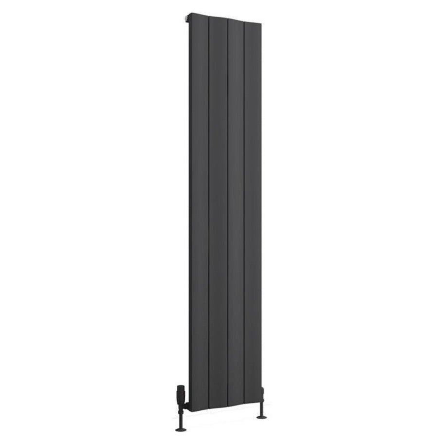 Eastbrook Fairford Aluminium Vertical Radiator 1800mm x 375mm - Matt Anthracite - 89.0228 - TAP 'N' SHOWER
