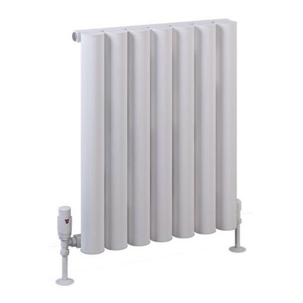 Eastbrook Burford Aluminium Horizontal Radiator 600mm x 485mm - Matt White - 89.0229 - TAP 'N' SHOWER
