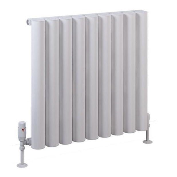 Eastbrook Burford Aluminium Horizontal Radiator 600mm x 625mm - Matt White - 89.0230 - TAP 'N' SHOWER