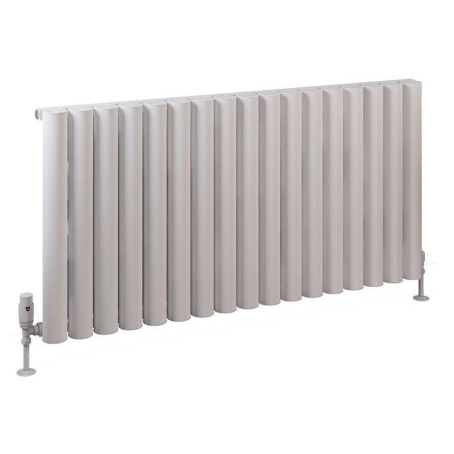 Eastbrook Burford Aluminium Horizontal Radiator 600mm x 1185mm - Matt White - 89.0233 - TAP 'N' SHOWER