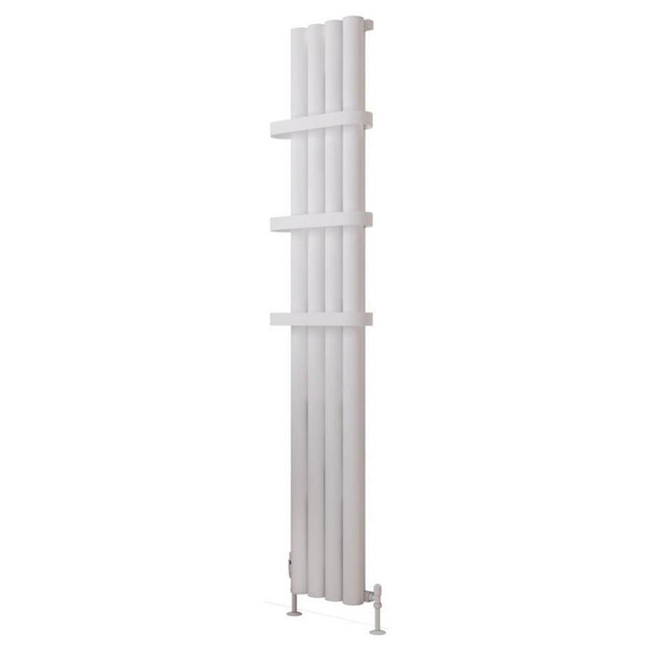 Eastbrook Burford Aluminium Vertical Radiator 1800mm x 275mm - Matt White - 89.0234 - TAP 'N' SHOWER