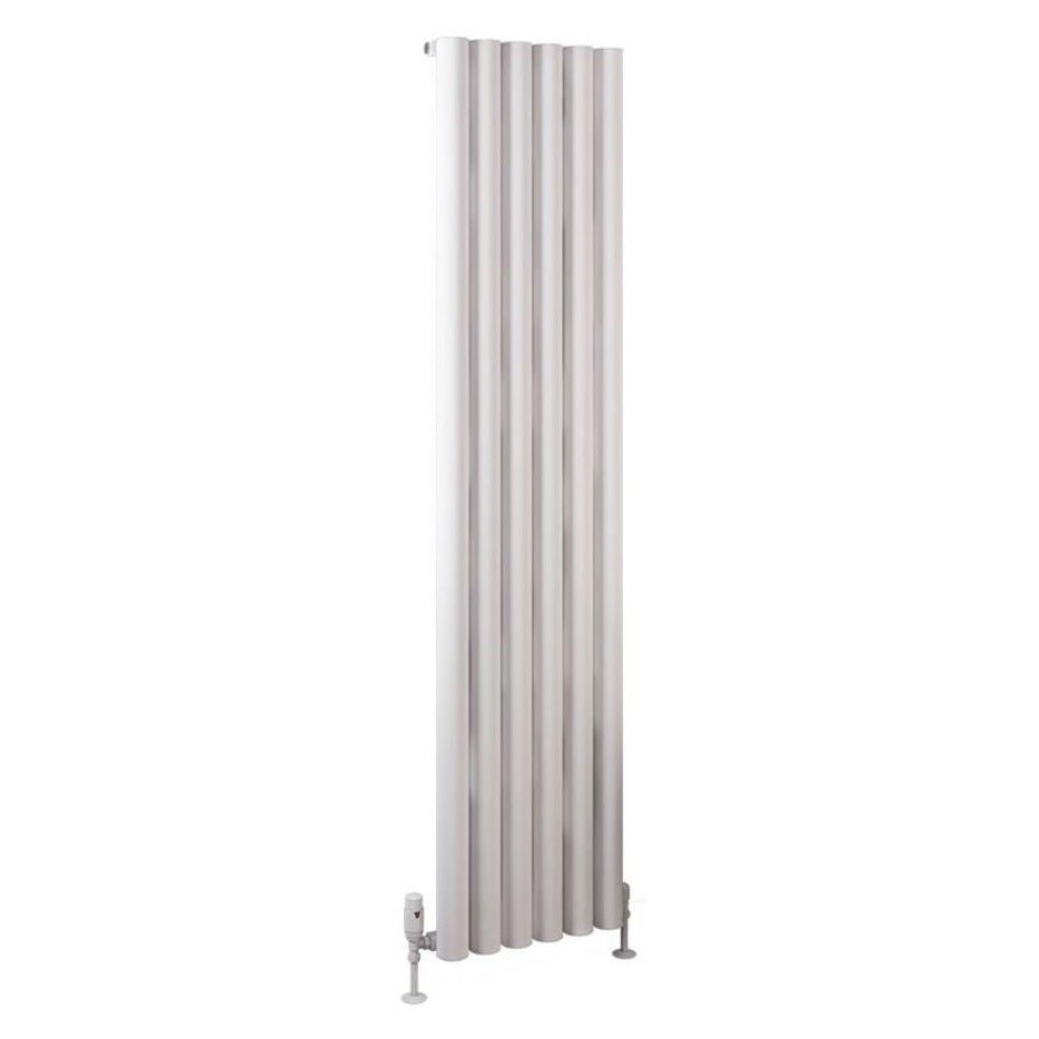 Eastbrook Burford Aluminium Vertical Radiator 1800mm x 415mm - Matt White - 89.0236 - TAP 'N' SHOWER