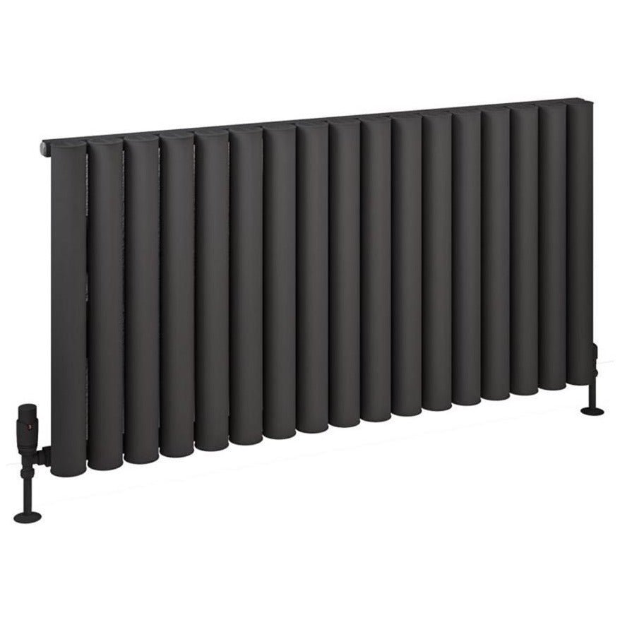 Eastbrook Burford Aluminium Horizontal Radiator 600mm x 1185mm - Matt Anthracite - 89.0242 - TAP 'N' SHOWER