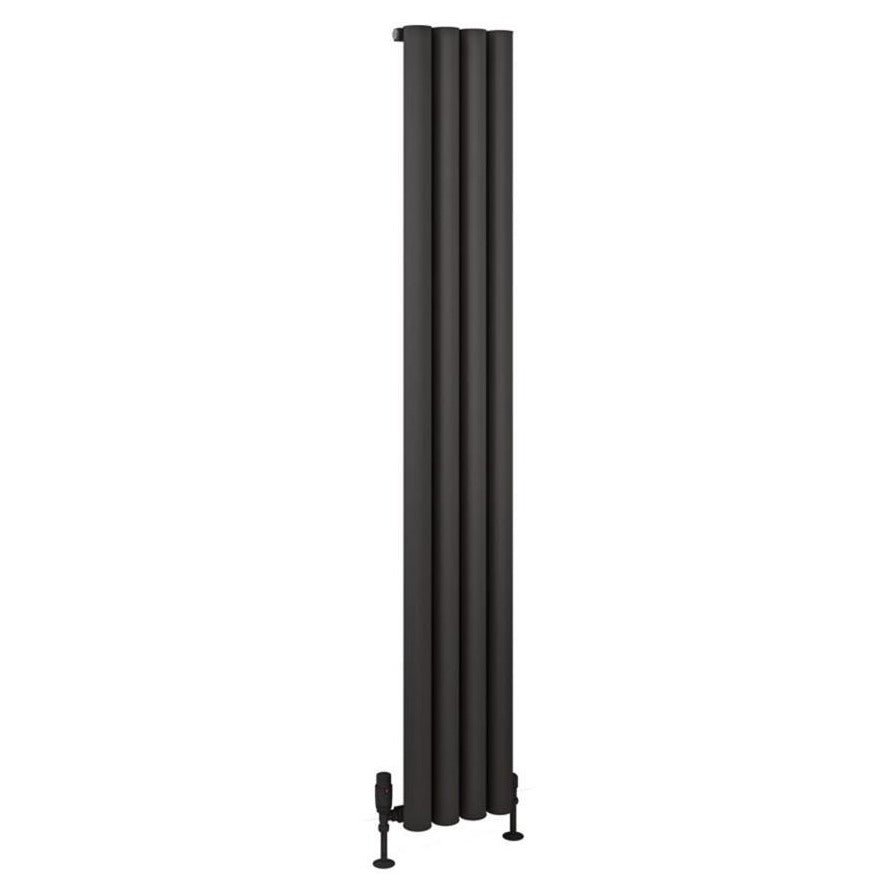 Eastbrook Burford Aluminium Vertical Radiator 1800mm x 275mm - Matt Anthracite - 89.0243 - TAP 'N' SHOWER