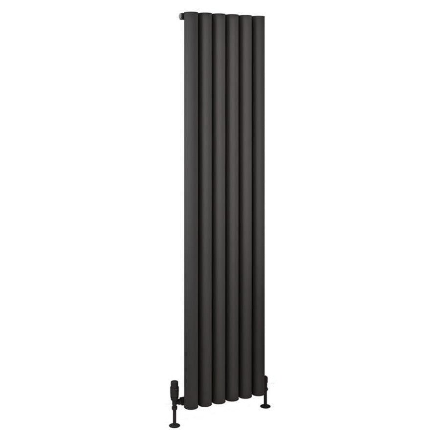 Eastbrook Burford Aluminium Vertical Radiator 1800mm x 415mm - Matt Anthracite - 89.0245 - TAP 'N' SHOWER