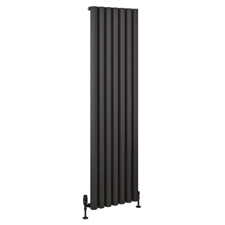 Eastbrook Burford Aluminium Vertical Radiator 1800mm x 485mm - Matt Anthracite - 89.0246 - TAP 'N' SHOWER