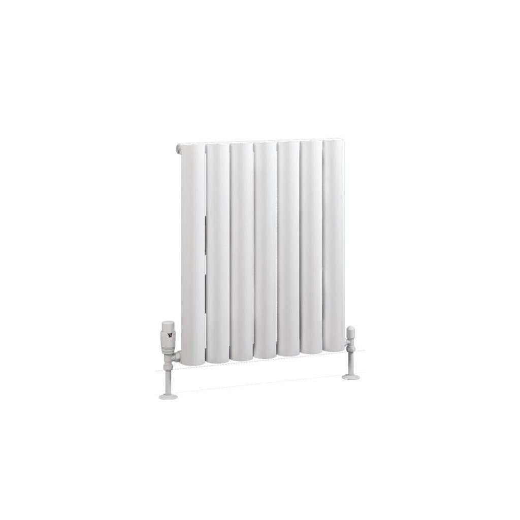 Eastbrook Kelmscott Aluminium Horizontal Radiator 600mm x 485mm - Matt White - 89.0247 - TAP 'N' SHOWER