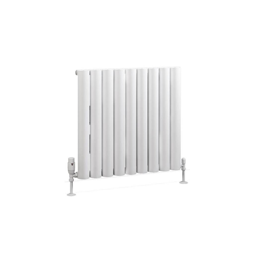 Eastbrook Kelmscott Aluminium Horizontal Radiator 600mm x 625mm - Matt White - 89.0248 - TAP 'N' SHOWER