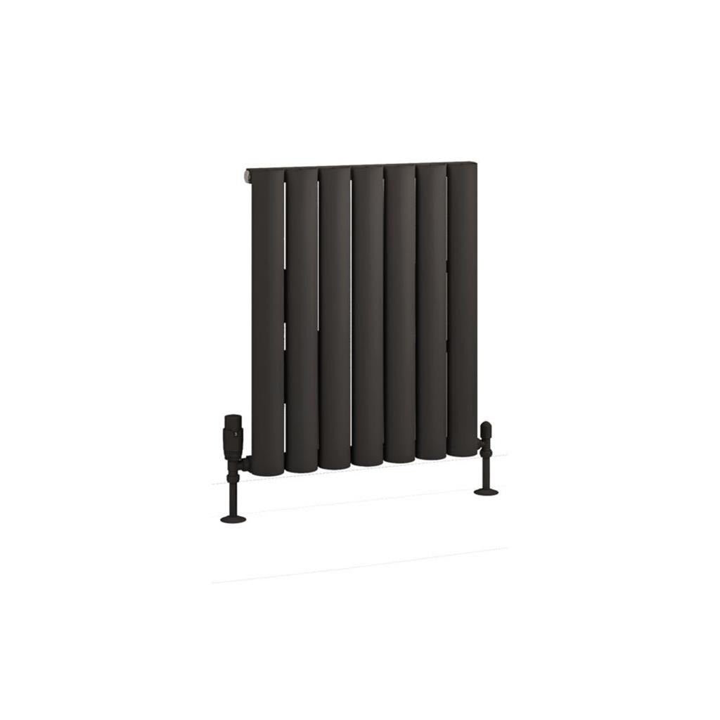 Eastbrook Kelmscott Aluminium Horizontal Radiator 600mm x 485mm - Matt Anthracite - 89.0256 - TAP 'N' SHOWER
