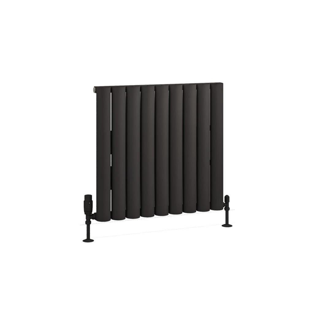 Eastbrook Kelmscott Aluminium Horizontal Radiator 600mm x 625mm - Matt Anthracite - 89.0257 - TAP 'N' SHOWER