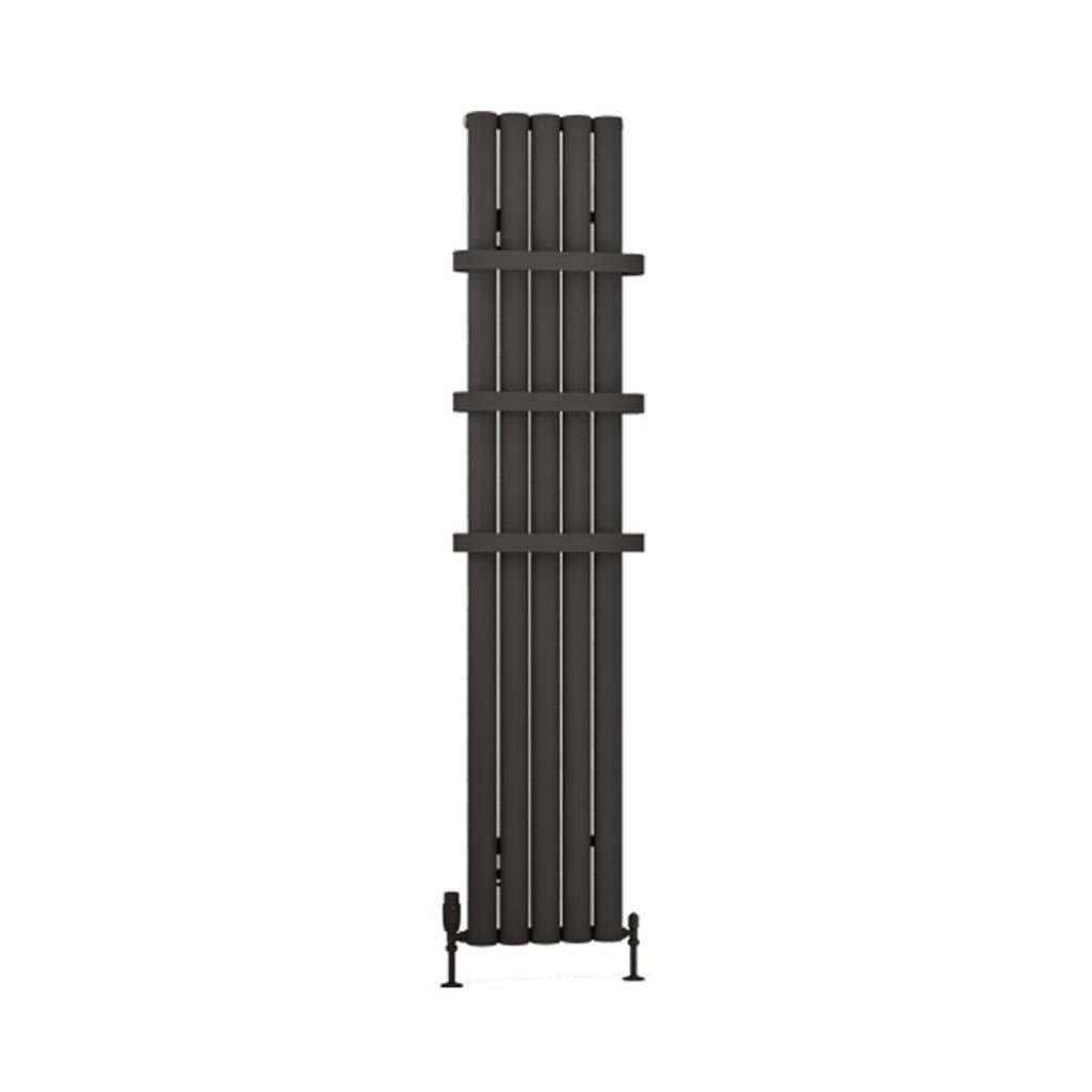 Eastbrook Kelmscott Aluminium Vertical Radiator 1800mm x 345mm - Matt Anthracite - 89.0262 - TAP 'N' SHOWER