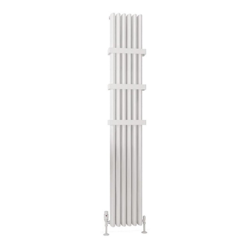 Eastbrook Witney Aluminium Vertical Radiator 1800mm x 280mm - Matt White - 89.0265 - TAP 'N' SHOWER