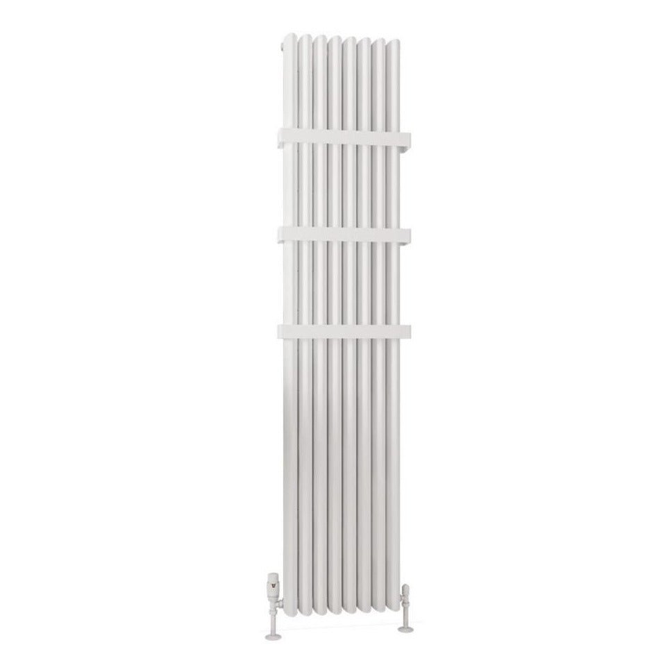 Eastbrook Witney Aluminium Vertical Radiator 1800mm x 375mm - Matt White - 89.0266 - TAP 'N' SHOWER