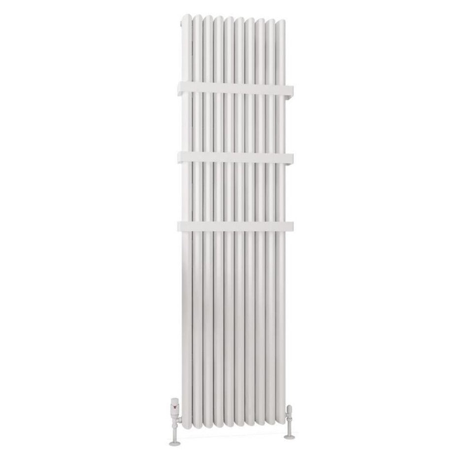 Eastbrook Witney Aluminium Vertical Radiator 1800mm x 470mm - Matt White - 89.0267 - TAP 'N' SHOWER