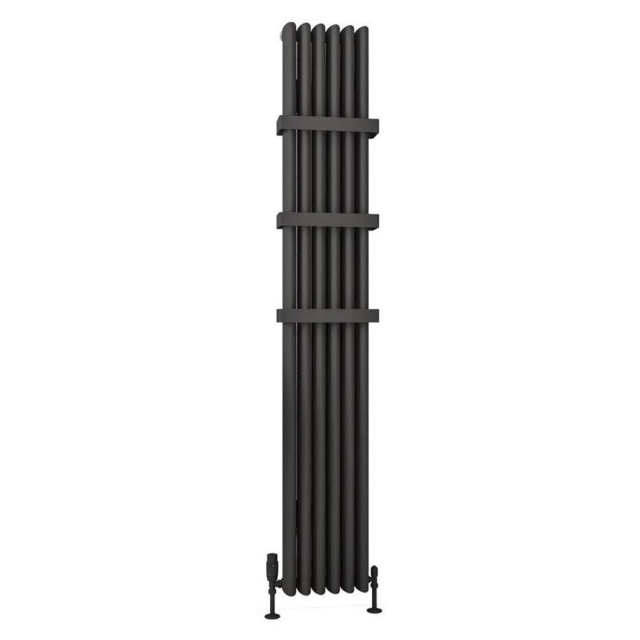 Eastbrook Witney Aluminium Vertical Radiator 1800mm x 280mm - Matt Anthracite - 89.0268 - TAP 'N' SHOWER