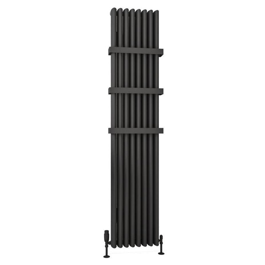 Eastbrook Witney Aluminium Vertical Radiator 1800mm x 375mm - Matt Anthracite - 89.0269 - TAP 'N' SHOWER
