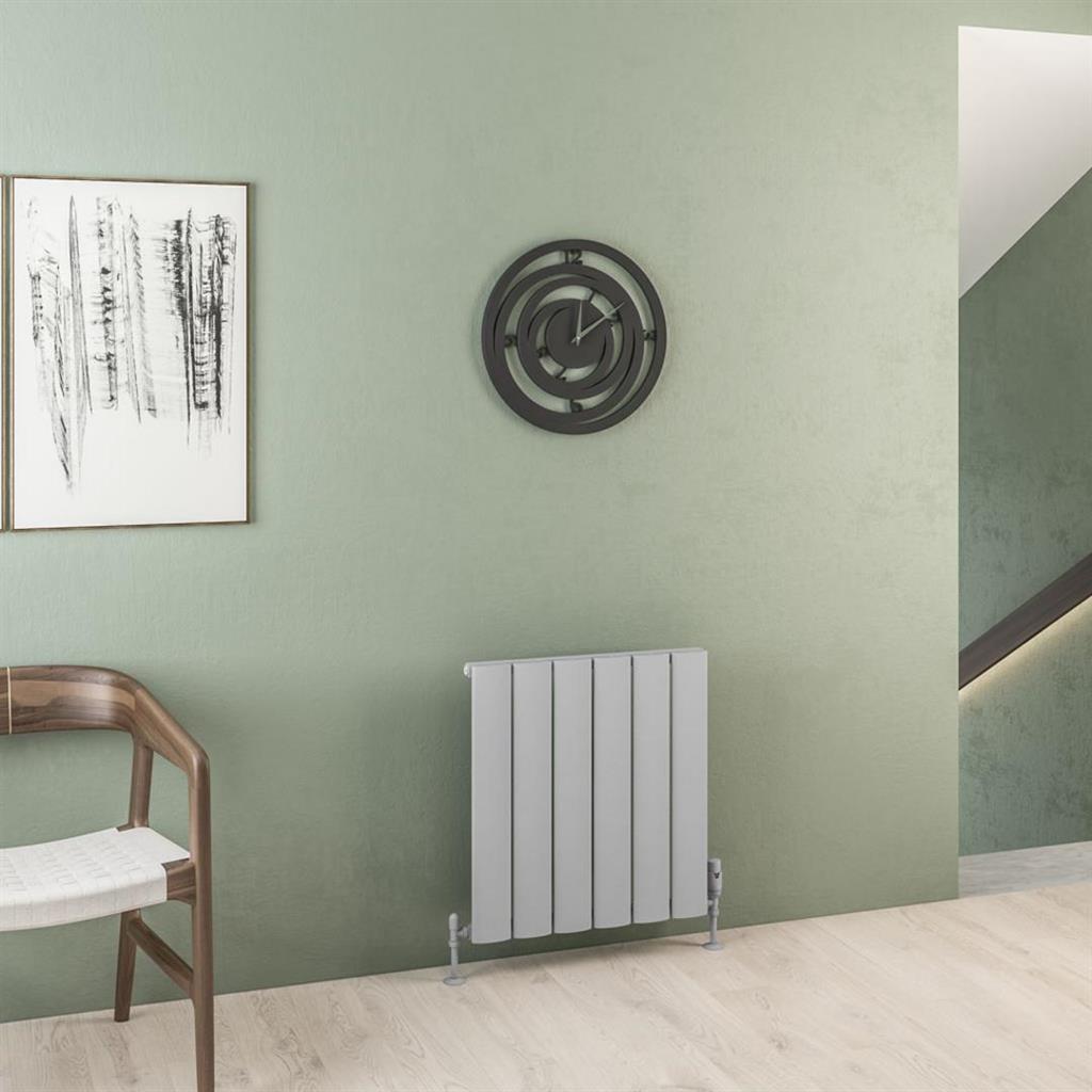 Eastbrook Malmesbury Aluminium Horizontal Radiator 600mm x 565mm - Matt Grey - 89.0276 - TAP 'N' SHOWER