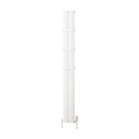 Eastbrook Malmesbury Aluminium Vertical Radiator 1800mm x 185mm - Matt White - 89.0277 - TAP 'N' SHOWER