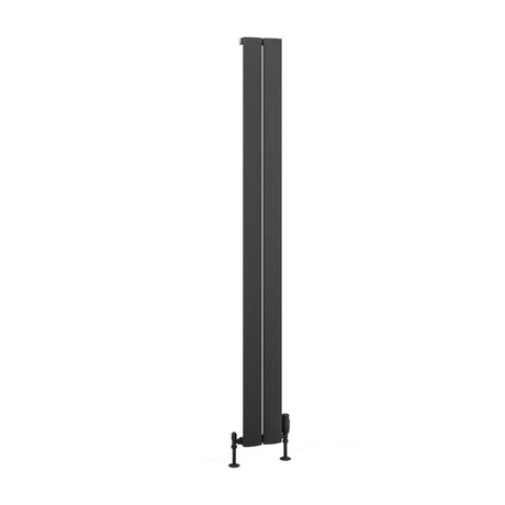 Eastbrook Malmesbury Aluminium Vertical Radiator 1800mm x 185mm - Matt Anthracite - 89.0278 - TAP 'N' SHOWER