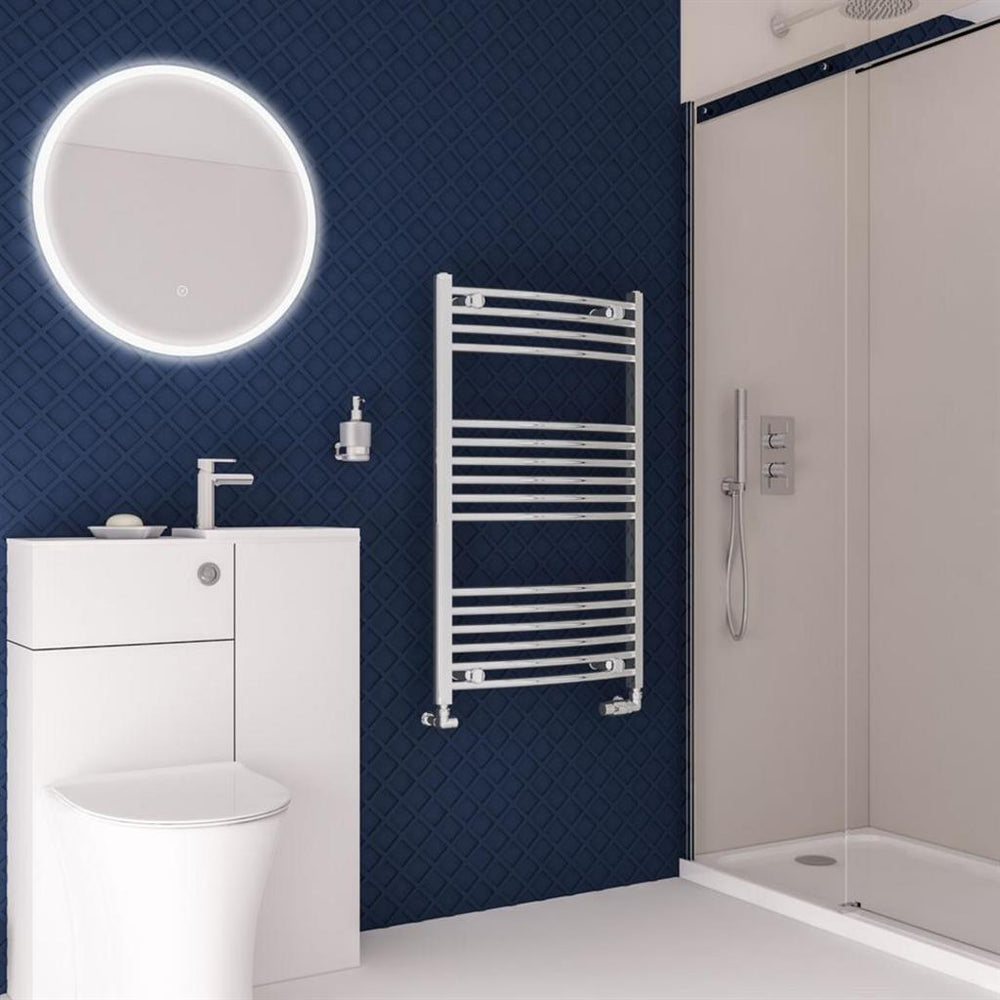Eastbrook Wingrave Curved Ladder Towel Radiator 1000mm x 600mm - Chrome - 89.0389 - TAP 'N' SHOWER