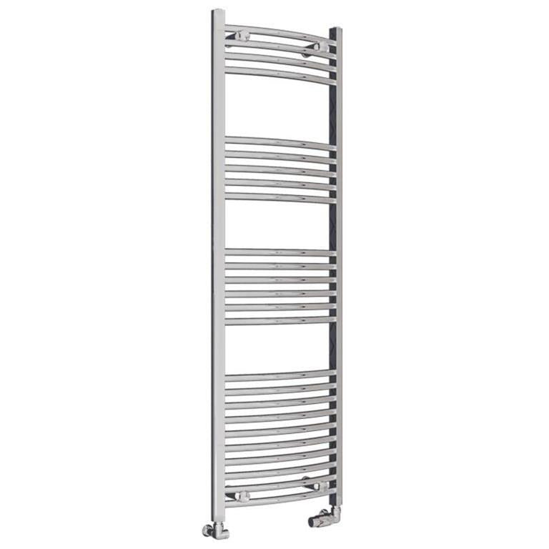 Eastbrook Wingrave Curved Ladder Towel Radiator 1600mm x 500mm - Chrome - 89.0394 - TAP 'N' SHOWER