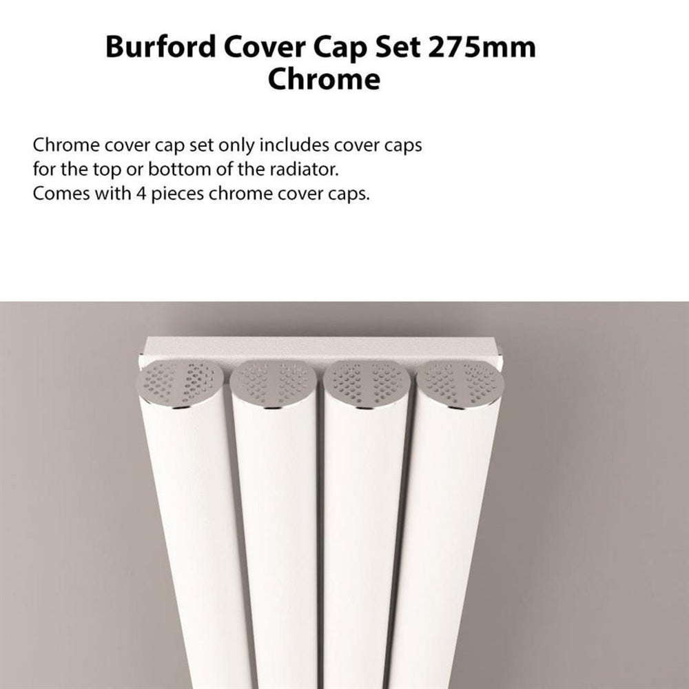 Eastbrook Burford Top/Bottom Cover Cap Set 275mm - Chrome - 89.0403 - TAP 'N' SHOWER