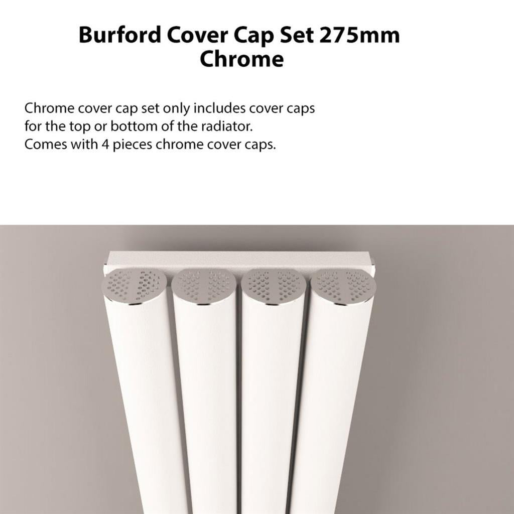 Eastbrook Burford Top/Bottom Cover Cap Set 275mm - Chrome - 89.0403 - TAP 'N' SHOWER