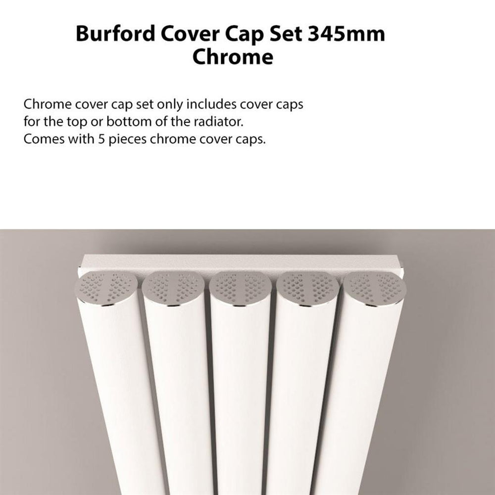 Eastbrook Burford Top/Bottom Cover Cap Set 345mm - Chrome - 89.0404 - TAP 'N' SHOWER