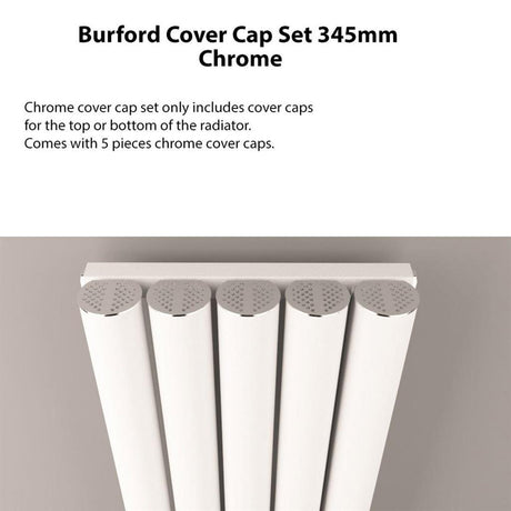 Eastbrook Burford Top/Bottom Cover Cap Set 345mm - Chrome - 89.0404 - TAP 'N' SHOWER