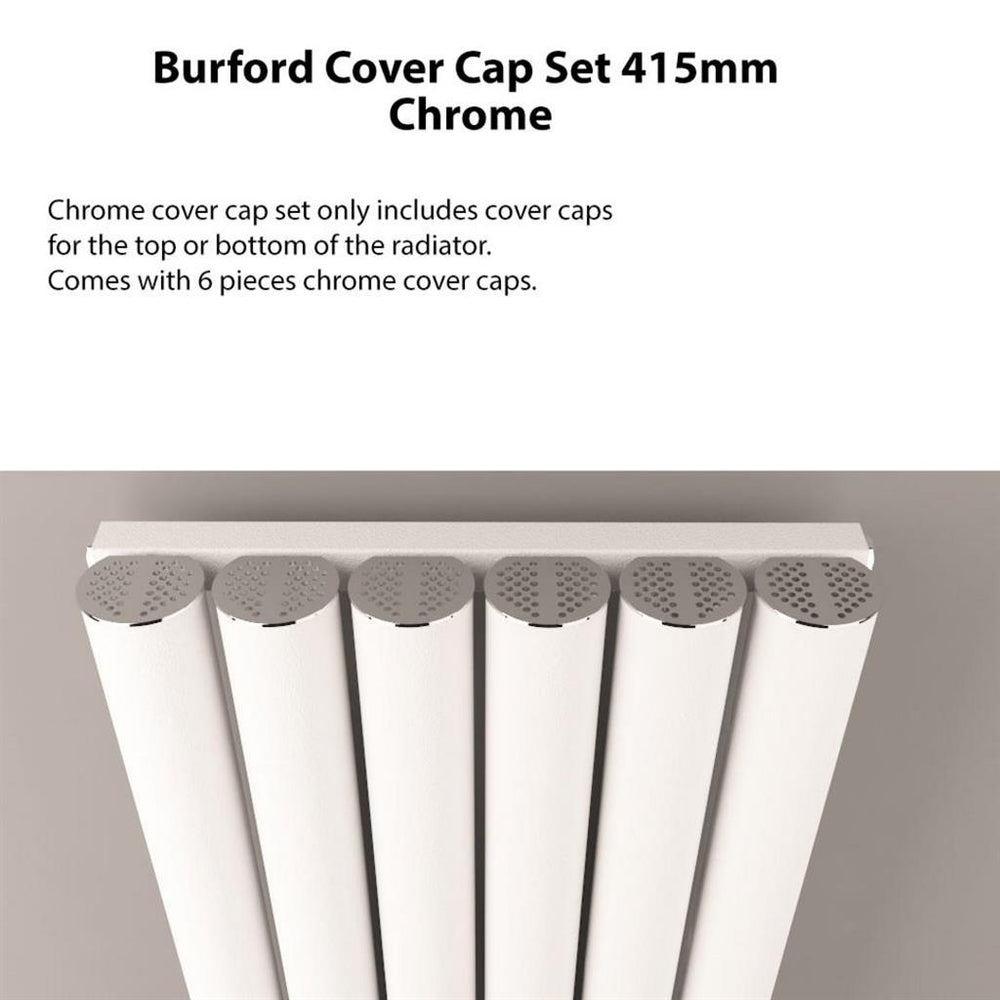 Eastbrook Burford Top/Bottom Cover Cap Set 415mm - Chrome - 89.0405 - TAP 'N' SHOWER