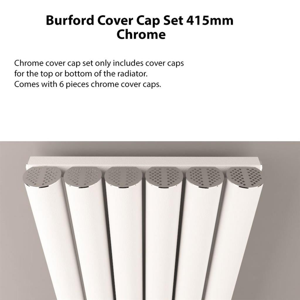 Eastbrook Burford Top/Bottom Cover Cap Set 415mm - Chrome - 89.0405 - TAP 'N' SHOWER