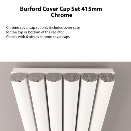 Eastbrook Burford Top/Bottom Cover Cap Set 415mm - Chrome - 89.0405 - TAP 'N' SHOWER