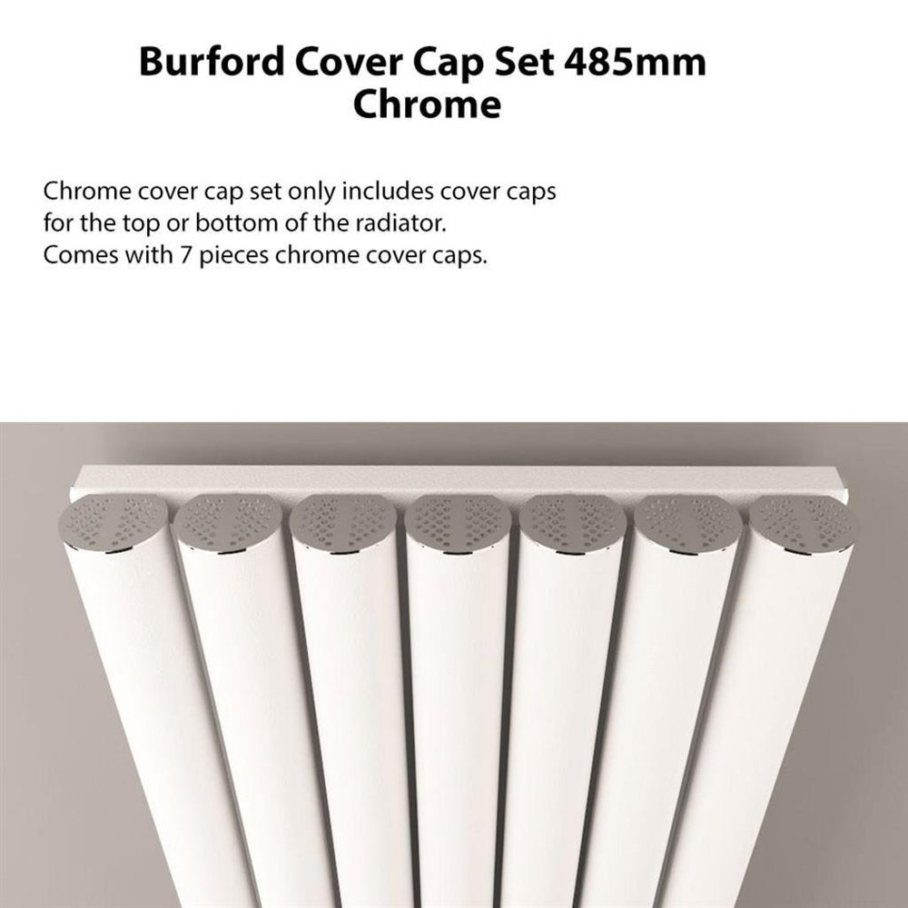 Eastbrook Burford Top/Bottom Cover Cap Set 485mm - Chrome - 89.0406 - TAP 'N' SHOWER