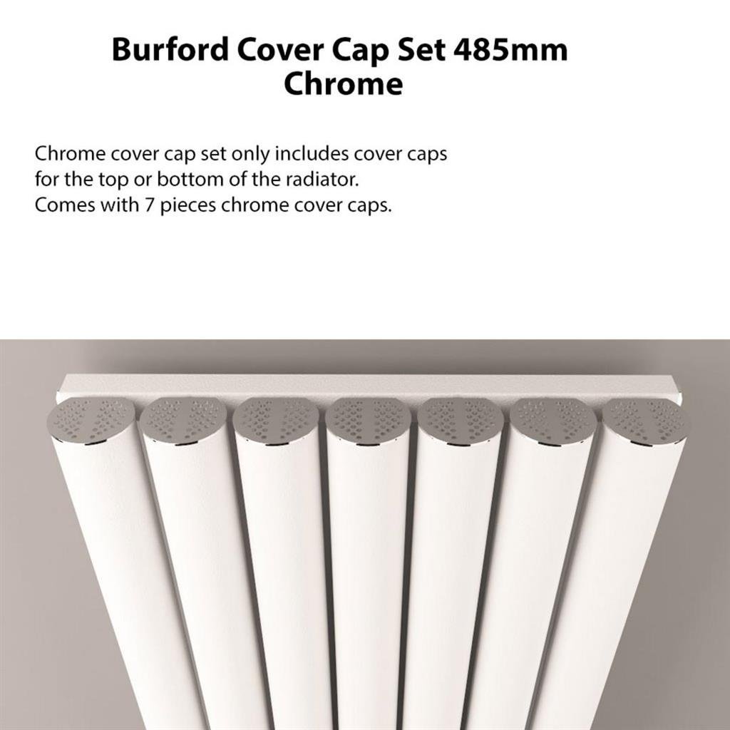 Eastbrook Burford Top/Bottom Cover Cap Set 485mm - Chrome - 89.0406 - TAP 'N' SHOWER